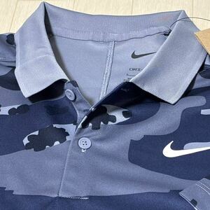 新品★ナイキ ゴルフ NIKE GOLF ビクトリー+カモフラージュ柄 Dri-FIT 半袖ポロシャツ★サイズL★送料185円