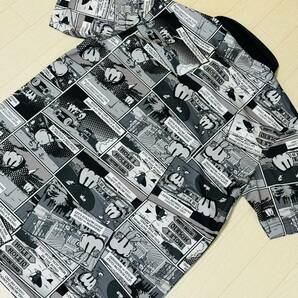 新品★マンシングウェア Munsingwear ゴルフウェア mボーイ コミック柄 吸汗速乾 半袖ポロシャツ★BK00★サイズM★送料185円の画像3