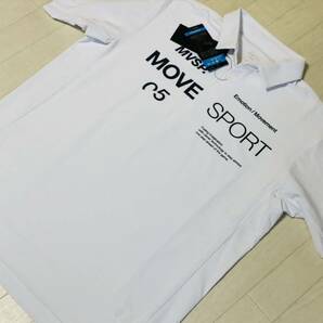 新品★DESCENTE デサント Move Sport -3℃ サンスクリーン 吸汗速乾 半袖ポロシャツ★ホワイト★サイズO★送料185円の画像2