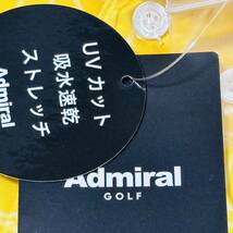 新品★アドミラル ゴルフ Admiral Golf メトロプリント 吸水速乾 半袖ポロシャツ/イエロー/サイズM/送料185円_画像5