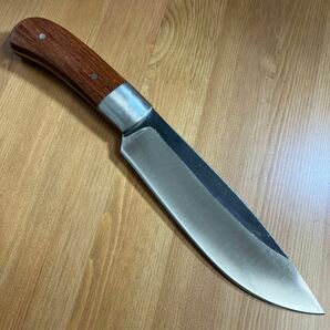 ハンティングナイフ 鍛造 焼き入れ済み 切れます オリジナル サバイバルナイフ 山刀 高級 頑丈の画像2