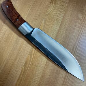 ハンティングナイフ 鍛造 焼き入れ済み 切れます オリジナル サバイバルナイフ 山刀 高級 頑丈の画像4