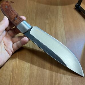 ハンティングナイフ 鍛造 焼き入れ済み 切れます オリジナル サバイバルナイフ 山刀 高級 頑丈の画像9