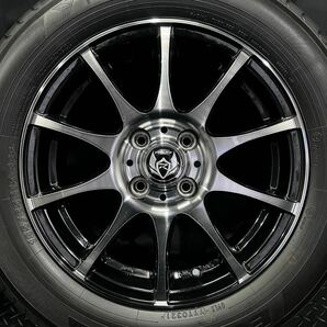 21年製深溝★wedsアルミ＆185/65R15 ヨコハマ ECOS ES31 4本 240419-S3 アクア ノート キューブ デミオ マツダ2等/4H 100*15インチホイールの画像5