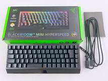 ジャンク・送料込■Razer 65％ゲーミングキーボード BlackWidow V3 Mini HyperSpeed JP 黄色軸 日本語配列 RGBライト レイザー■BO-08_画像1