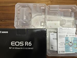 元箱　マニュアル　未記入保証書のみ、CANON キャノン EOS R6 RF24-105 IS STM レンズキット用、カメラとレンズはありません