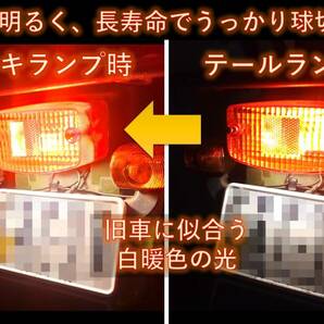 6V 12V LED S25 BAY15D ダブル球 白暖色 テール ブレーキ ランプ スカイ スカッシュ タクト ノビオ MB50 TLM50 MT125 XL125S XL250Sの画像2