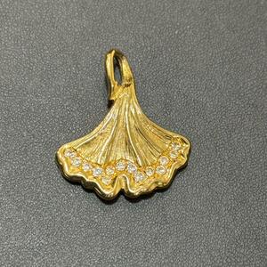  Givenchy Vintage Gold гинкго leaf узор верх колье 