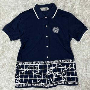 MAXFLI BY JUNKO SHIMADA マックスフライ　ジュンコシマダ　 ポロシャツ 半袖シャツ GOLF ボタンシャツ