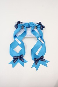 LOTUS ribbon / двойной лента twin заколка синий I-24-03-27-099-EL-AC-HD-ZI