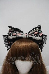 Angelic Pretty / KC 小鳥たちのシンフォニアカチューシャ 黒 I-24-03-26-091-AP-AC-HD-ZI