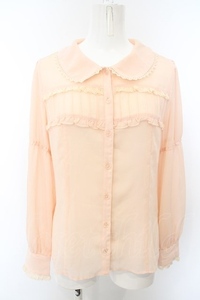 Emily Temple cute / chiffon tuck blouse pink O-24-04-05-003-ET-BL-IG-OS