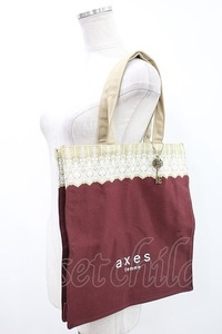 axes femme / ショッパートートバッグ - ワイン H-24-04-11-001-AX-BG-SK-ZH