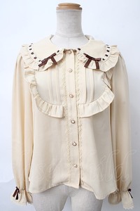 axes femme kawaii /.. race circle collar blouse M beige Y-24-04-10-086-AX-BL-SZ-ZY