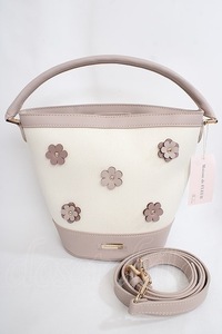 Maison de FLEUR / フラワーモチーフ2Wayショルダーバッグ F ピンク Y-24-04-10-030-LO-BG-SZ-ZY