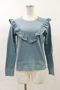 Jane Marple / Soft Fleece Frill Yoke Sweater ブルー H-24-04-17-1045-JM-TO-KB-ZH