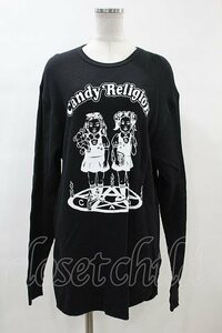 Candy Stripper / CANDY RELIGION WAFFLE L/S TEE 黒 H-24-04-18-045-PU-TO-KB-ZH