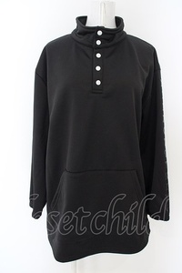 NieR Clothing / 温感フロントボタントップス F ブラック O-24-03-29-1085-PU-TO-OW-ZY