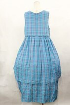 Jane Marple / French madras drape ribbons dress ブルー H-24-04-17-018-JM-OP-KB-ZH_画像3