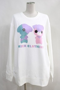 NieR Clothing / プリントSWEAT 2XL 白 H-24-04-15-049-PU-TO-KB-ZT101