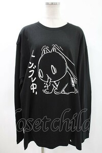 NieR Clothing / プリントLONG CUTSEW XL 黒 H-24-04-23-008-PU-TO-KB-ZH