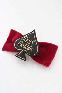 Leur Getter / Spade ribbon barrette wine O-24-04-21-114-LU-AC-OW-OS