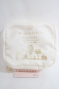 Maison de FLEUR / サテンスクエアポーチ アイボリー Y-24-04-20-022-LO-ZA-AS-ZY