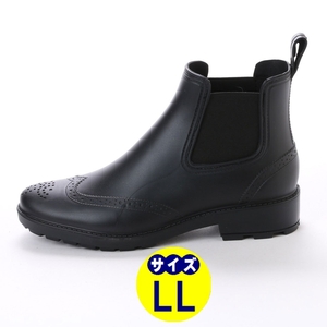  men's rain boots side-gore boots new goods [16033-BLK-LL]27.0cm~27.5cm Short rain shoes short boots 