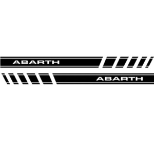 フィアット アバルト ABARTH ボディステッカー 左右分セット 本体色：ブラック