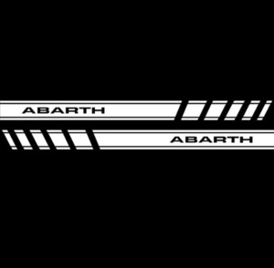  Fiat abarth ABARTH body sticker left right minute set body color : white 
