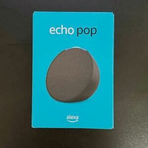 【新品・未開封】Amazon Echo Pop (エコーポップ) コンパクトスマートスピーカー with Alexa｜チャコール