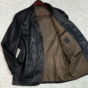  прекрасный товар G-STAGE[.. военная форма ]ji- stage кожа tailored jacket L соответствует чёрный черный натуральная кожа кожа ягненка овчина мужской весна springs 