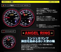 【3点セット★水温計/油温計/ブースト計】日本製モーター仕様 新オートゲージ 60mm 追加メーター ワーニング エンジェルリング ピーク [548_画像3