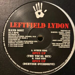 [ Leftfield, Lydon - Open Up - Hard Hands HAND 009T ] John Lydon/Sex Pistols