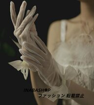 【ショート ミドルグローブ】ウェディンググローブ Wedding Gloves ウエディンググローブ ウェディング小物 ブライダル小物_画像2