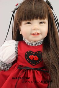  Reborn doll real baby doll to gong - doll baby doll 55cm high class lovely laughing face long hair - dress 