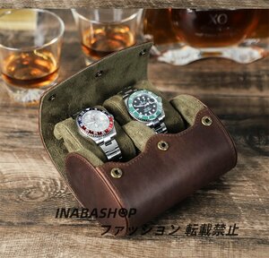  arm clock case original leather cow leather . old clock case 2 ps for rectangle watch case storage box collection case carrying convenience compact 