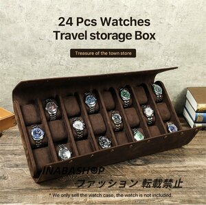  arm clock case cow leather clock case 24ps.@ for original leather case rectangle watch case storage box collection case carrying convenience compact 