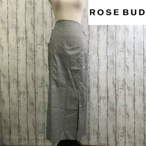 ROSE BUD Rose Bud tight maxi skirt F size gray S5.11-49 USED