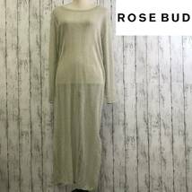  ROSE BUD 　ローズバッド 　ワンピース　Fサイズ　グリーン　S5.11-55　USED_画像1