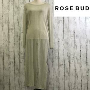 ROSE BUD Rose Bud One-piece F size green S5.11-55 USED