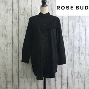 ROSE BUD　ローズバッド　フリンジシャツ　Fサイズ　ブラック　S5.11-78　USED