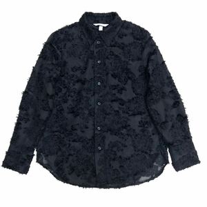 【送料360円】H&M シースルー ブラウス 長袖シャツ 女性用 レディース XSサイズ ブラック N-286