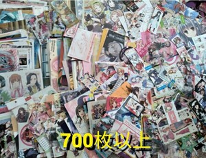 【700枚以上】アニメグッズ色々まとめ売り　美少女系　紙類　薄物　大量セット　ポストカード　シール　しおり　ポスター　ブックカバー他