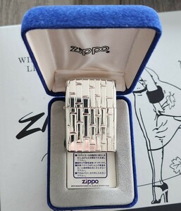 ZIPPO スターリングシルバー　2002年製　バンブー　新品未使用品