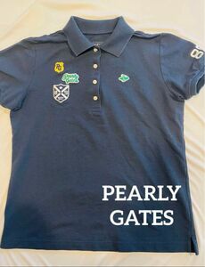 PEARLY GATES パーリーゲイツ 半袖ポロシャツ ゴルフウェア ネイビー系　サイズ0