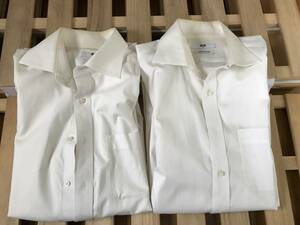 送料無料 UNIQLO ユニクロ スーパー ノンアイロン シャツ 長袖 ホワイト 白 メンズ M ワイシャツ Yシャツ