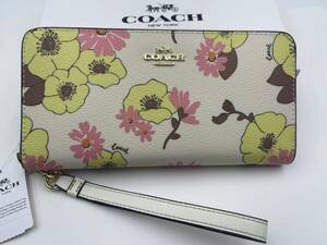 コーチ COACH 長財布 財布 シグネチャー アコーディオンラウンドジップウォレット 花柄 財布 新品 未使用 贈り物C1798 344