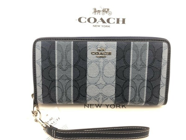 コーチ COACH 長財布 財布 シグネチャー アコーディオンラウンドジップウォレット新品 未使用 贈り物t105C C8313