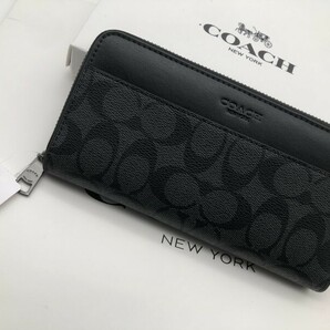 コーチ COACH 長財布 財布 シグネチャー アコーディオンラウンドジップウォレット新品 未使用 贈り物F58112 h292Cの画像2